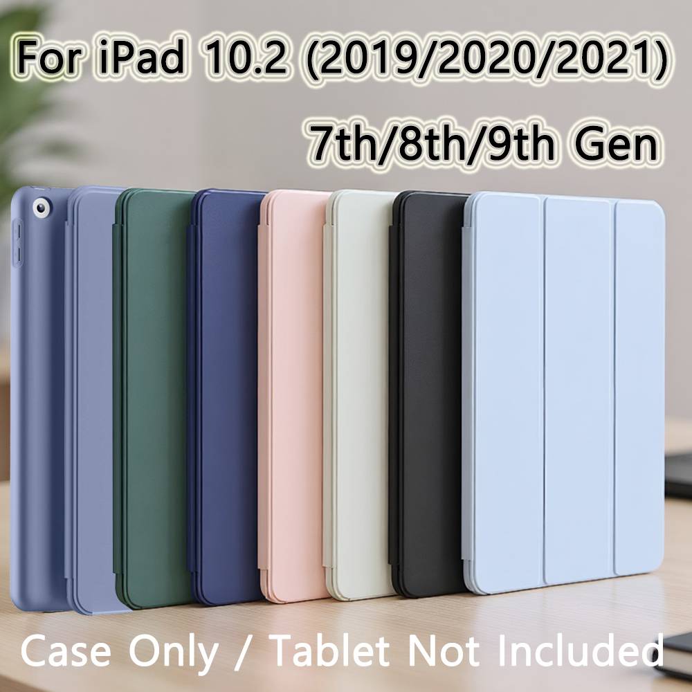 For iPad 10.2 2019 2020 2021 7th 8th 9th Generation Magnetic Flip Smart Cover for iPad 7 8 9 with Soft Silicone Back Shell