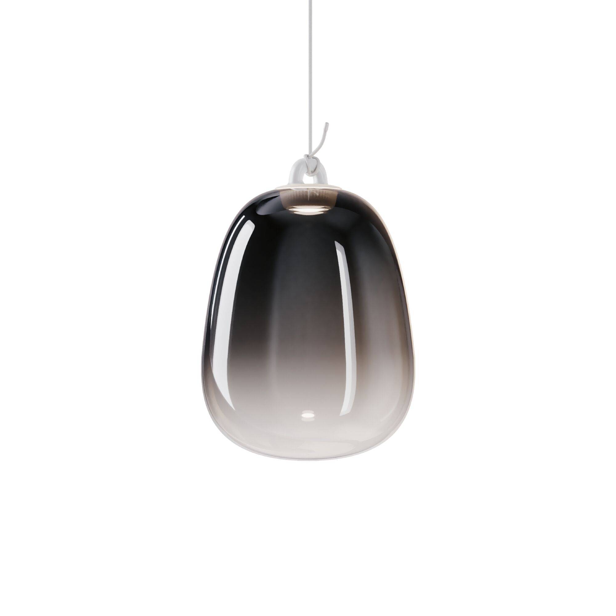 Lodes Oblò Taklampa Stor 2700K Blank Rökfärgad/ Vit - Glansigt rökglas, vit