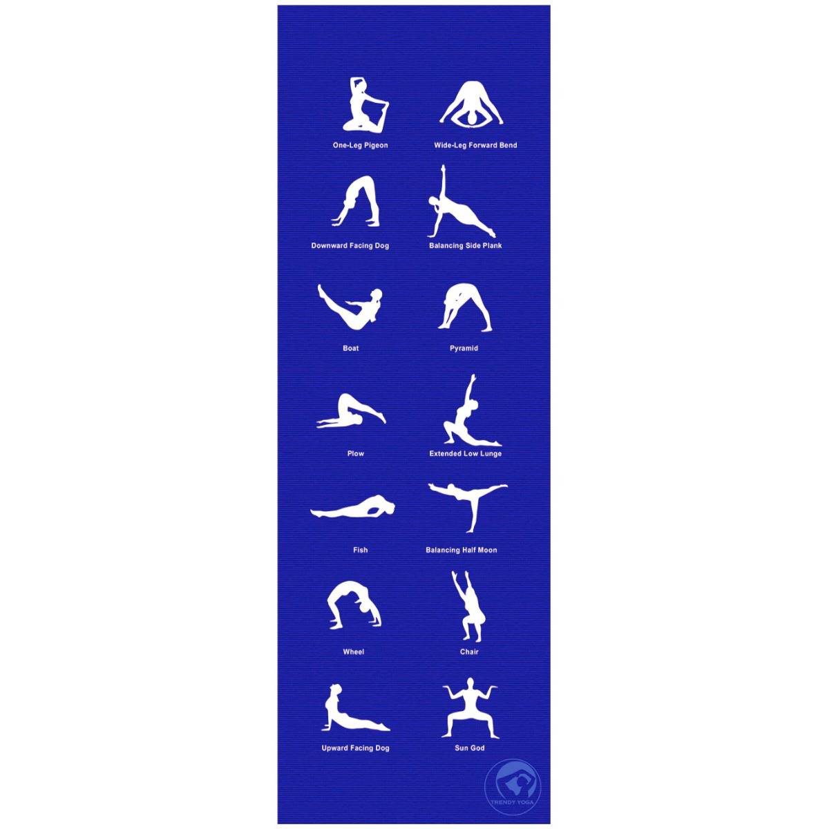 Träningsmatta med bärhandtag – 180 × 60 × 0,5 cm blå