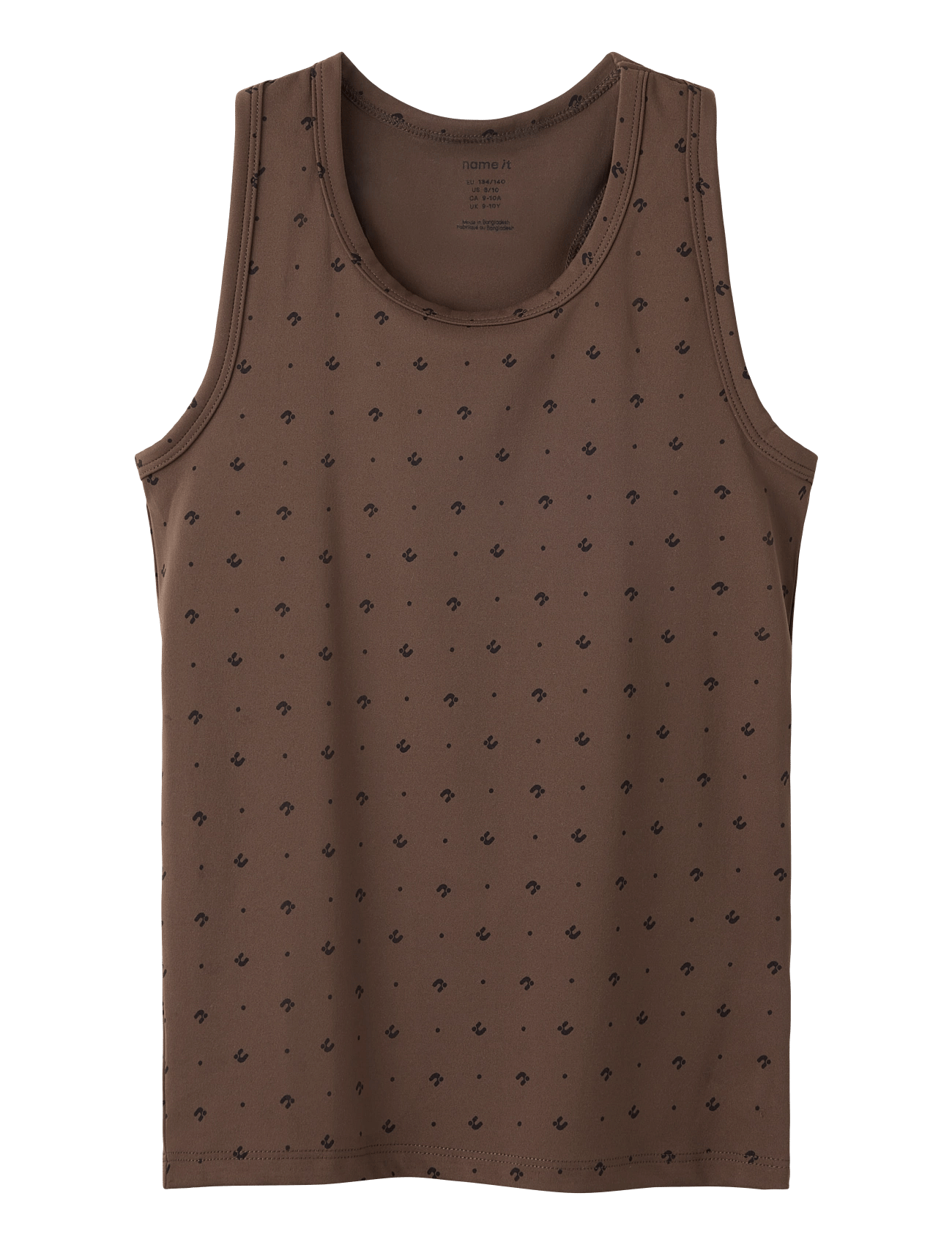 name it Nkfthea Sl Slim Top - Brown - 134-140