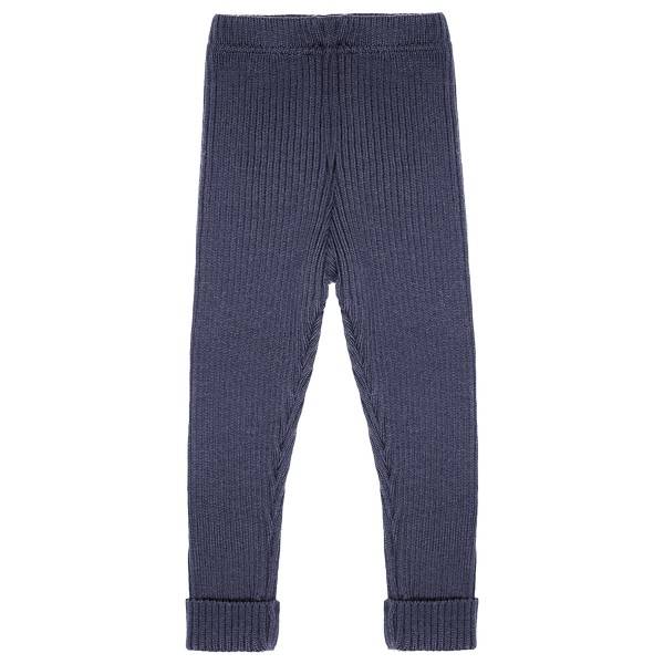 maximo Kid's Rippstrick Leggings Leggings Barn Storlek 134/140 Färg navy melange