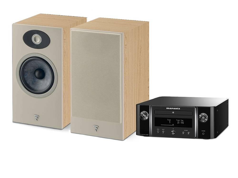 Marantz M-CR612 med Focal Theva No1 - Sort med Light Wood