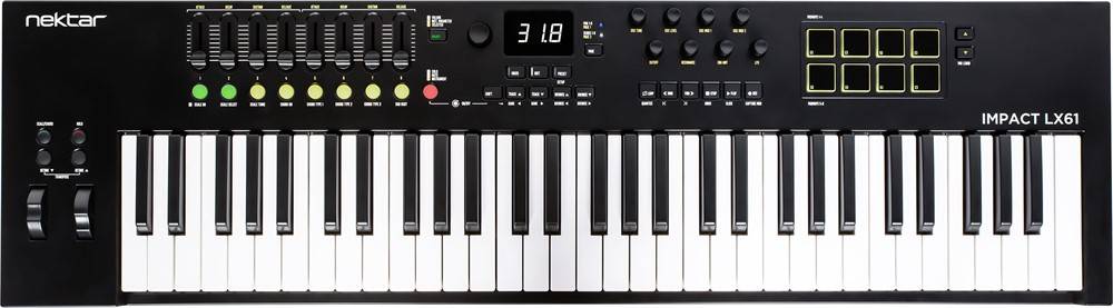 Nektar Impact LX61mk3 – MIDI keyboard, 61 keys, pads, faders & encoders