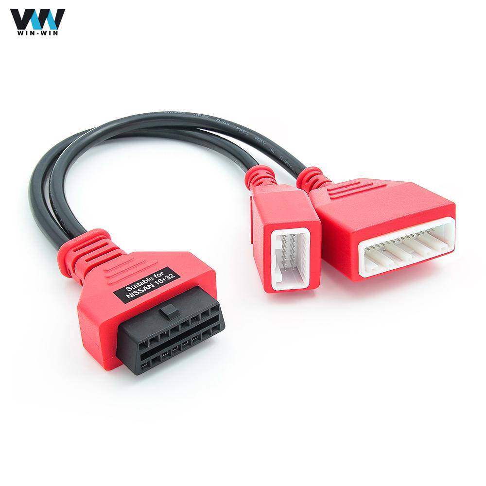Röd 16+32 Gateway-adapter för Nissan Sylphy Key Lägger till OBD-kabel Arbeta med Autel IM608 K518ISE Auto Adapter pink