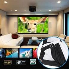 Bärbar utomhus mjuk projektionsgardin 3d hd väggmonterad projektionsskärm duk ledd projektor för hemmabio