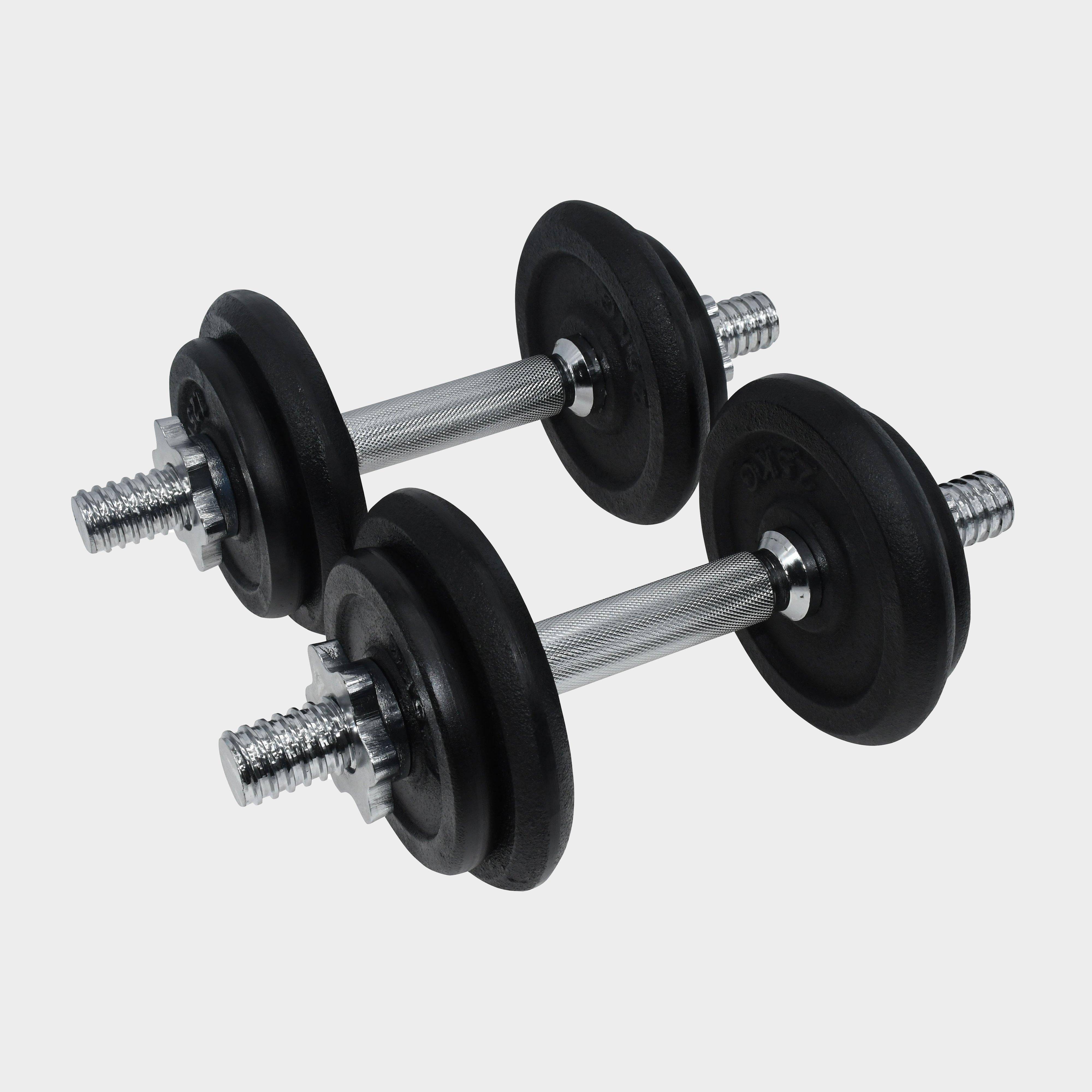 Urban Fitness Cast Iron Dumbbell Set 20kg, Black