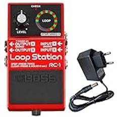 Boss RC-1 Loop Station Looper-Pedal keepdrum nätdel 9 V