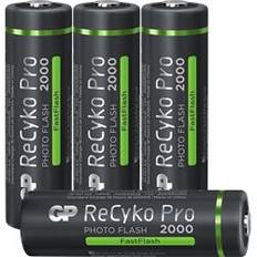 GP ReCyko Pro, Photoflash AA-batteri, 2000 mAh, 4-pack - Tänk på miljön, och spara pengar - med GP:s laddbara batterier tillverkade av återvunnet material