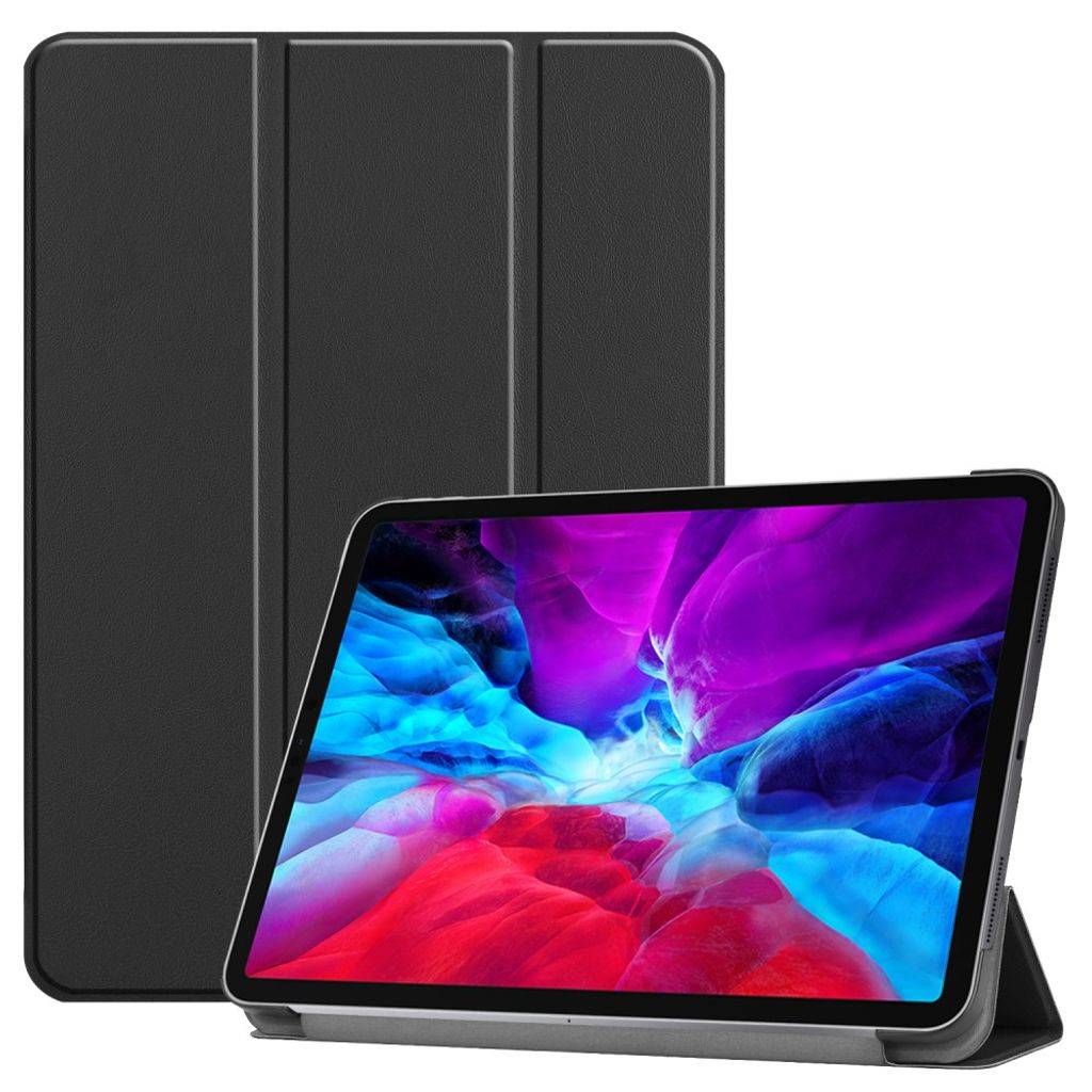 iPad Air 13" / Pro 12.9" Tri-fold flip cover i kunstlæder - Sort