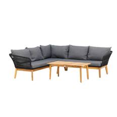 Venture Design Chania hjørnesofa Hvid 3-personers sofa, 2-personers endebord & bord 110x60 cm