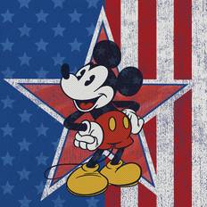 Mickey Mouse American Star Canvas Tavla 40*40cm