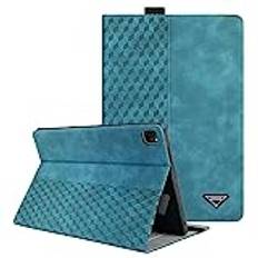 CXTCASE Fodral för iPad Pro 12.9 2022/2021/2020/2018, PU-läder affärsskydd med pennhållare, skyddande fodral surfplatta skal för iPad Pro 12,9 tum (6. 5 4. und 3. Generation), grön