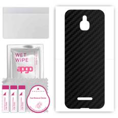 apgo Protective Skin Sticker for the back compatible with Nokia 8000 4G, Wrap Film, Foil, Vinyl - Pattern Carbon Black
