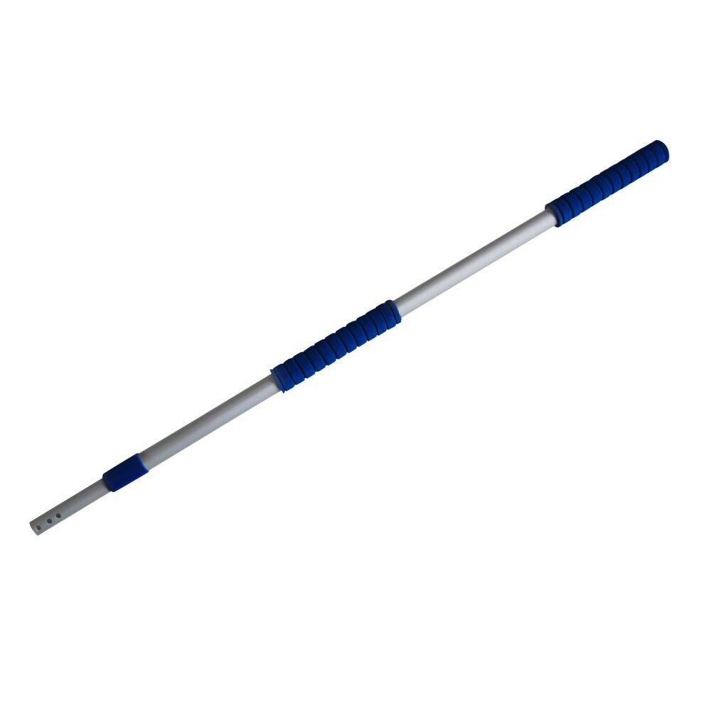 Teleskopskaft med klik, Clean Plus, blå, acetat/aluminium/PA/PE, 100-180 cm.