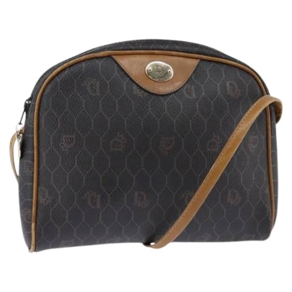 Dior Vintage Pre-owned Vintage Honeycomb Skuldertaske - Vintage - Dame - Brun - ONE SIZE - Uld