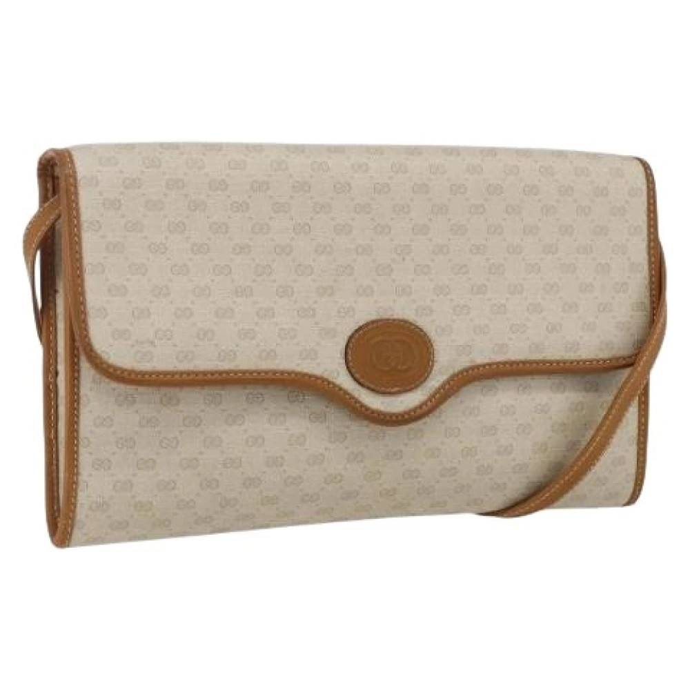 Gucci Vintage Pre-owned Vintage Skuldertaske - Vintage - Dame - Beige - ONE SIZE - Uld