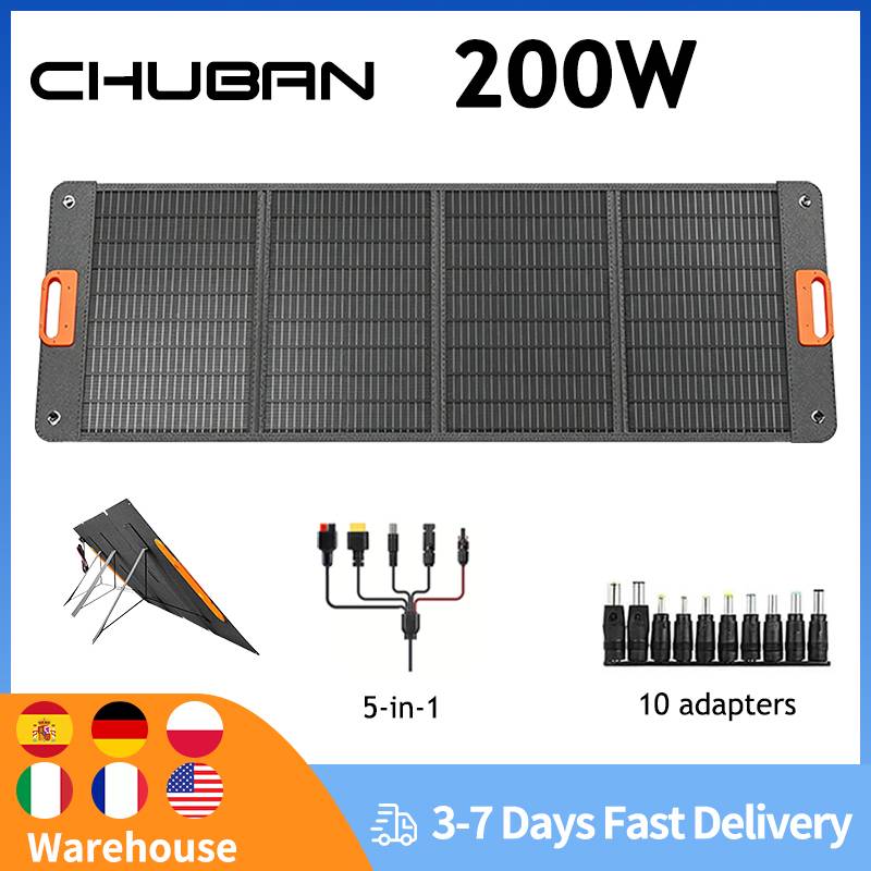 200W Foldable Solar Panels 100w Cell Portable 420w Solar Charging Panel Complete Kit Outdoor Tourism Camping Power Station