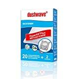 20 x dustwave® Premium dammsugarpåsar för Base – BA 1800/extra tjock fleece för allergiker – märkesdammfilterpåsar "MicrofiltPlus®" Made in Germany 2 mikrofilter