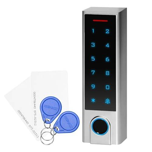 Miratic Dörrlås med Wifi och åtkomstkontroll via RFID-kort/Fingeravtryck/PIN/Applikation Tuya Smart Väderbeständig IP68