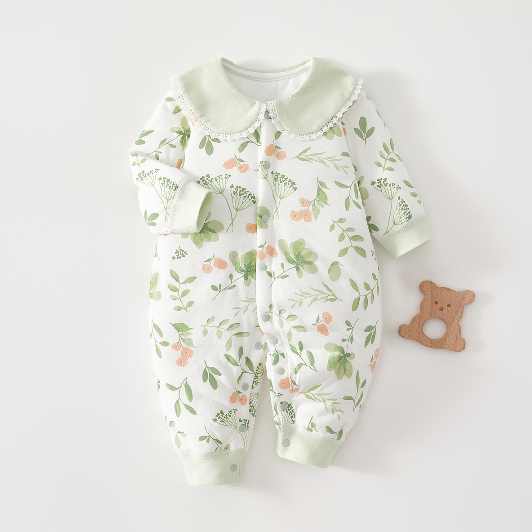 Mini Fashion™ - Bekväm och trendig - Jumpsuit Pyjamas Grön trädgård / 66 (3-6 månader) | Pedagogiska Träleksaker