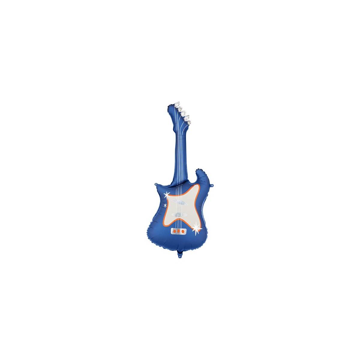 Folieballon Guitar navy blå holografisk 41x105 cm.