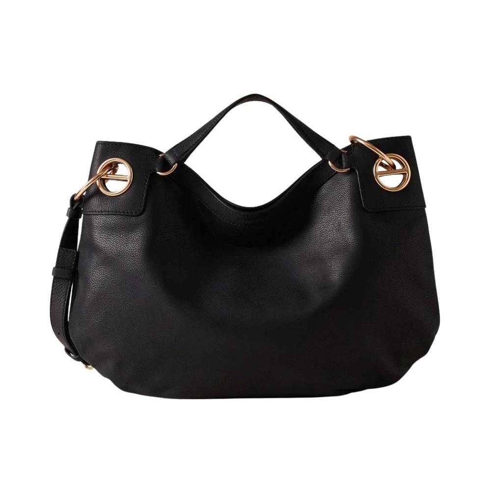 Borbonese London Hobo Medium - Tasker - Dame - Sort - ONE SIZE - Uld