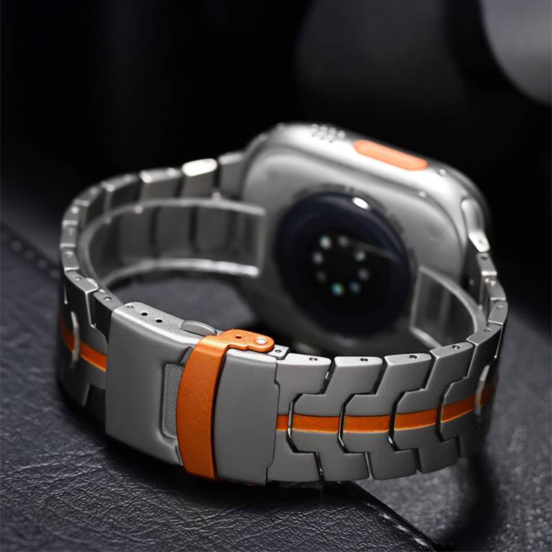 Luxury Titanium Band For Apple Watch Series Ultra 2 10 9 8 7 6 5 Se 4 3 Metal Business Strap For iWatch 42mm 44mm 45mm 46mm 49mm