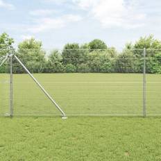 Svetsat Tråd Stängsel med 13 Spikposter 1,4x25 m Förzinkat Stål