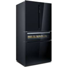 Siemens KF96RSBEA, iQ700, French-Door Kühl-Gefrierkombination, Glasfront, 183 x 90.5 cm, Schwarz, EEK: E, mit 5 Jahren Garantie!