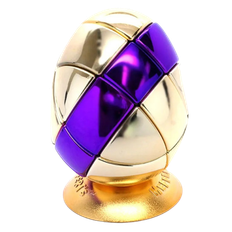 Meffert's Metallic 3x3 Egg No.9 Shiny Mirror Puzzle (Gold & Purple)