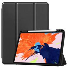 Apple iPad Pro 12.9 4th Gen (2020) Etui Tri-fold med Pencil-holder Sort