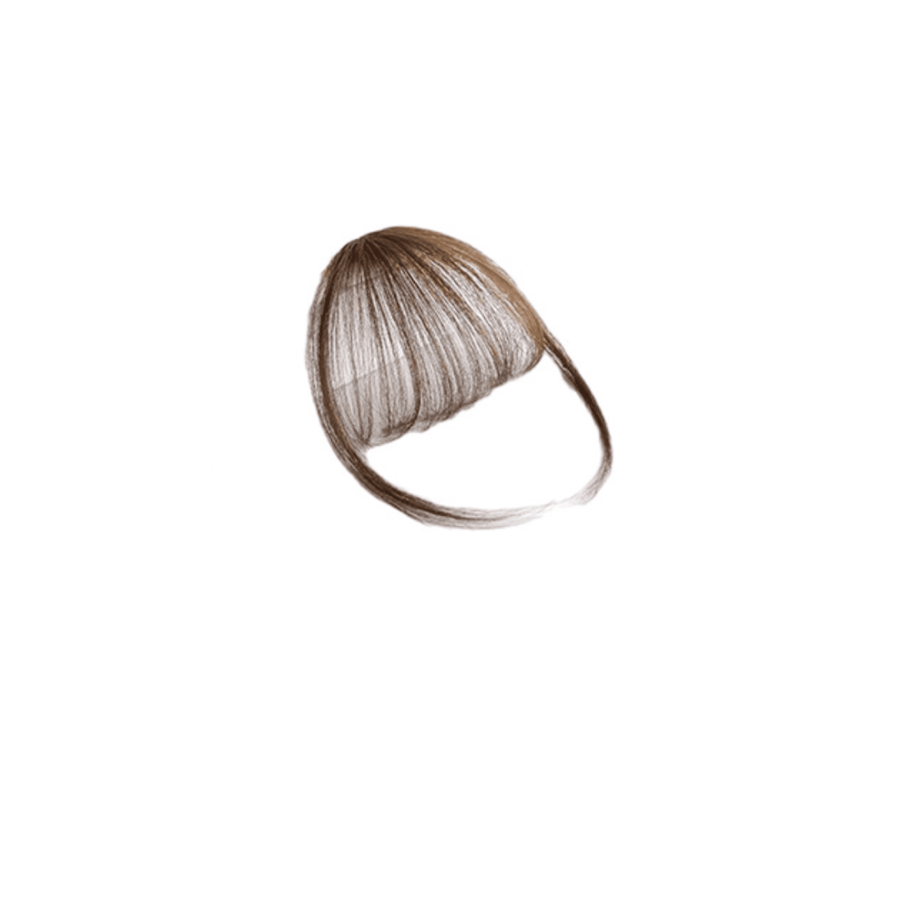 Clip-in Bangs - Hår Wispy Bangs Clip-in Hair Extensions, Air Bangs Fringe med tindinger Hårstykker til kvinder Buet pandehår til hverdagsbrug