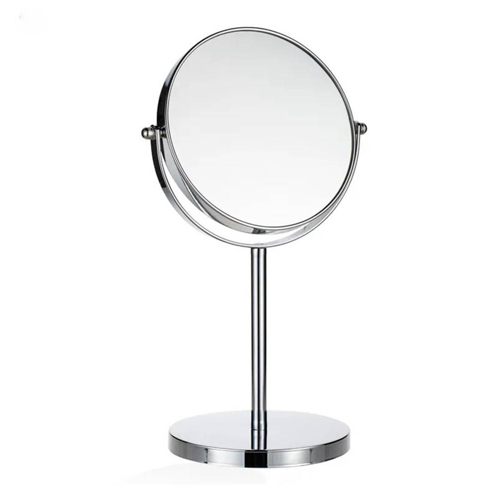Makeupspegel i metall med 10x zoom / 360 graders rotation – Silver