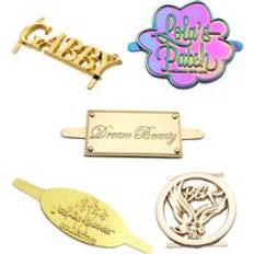 Factory price Custom Handbag Metal Logo Tag for Leather Bag Letter Metal Label Plate for Handbag Purse