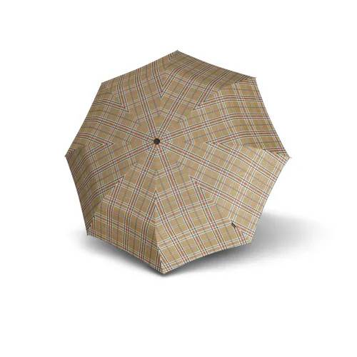 Knirps Paraply T.200 Svart Medium Automat Check Beige
