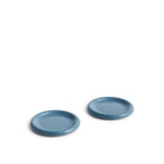 HAY - Barro Plate, Set of 2 Ø18 Dark Blue - Assietter - Pereira Office - Blå