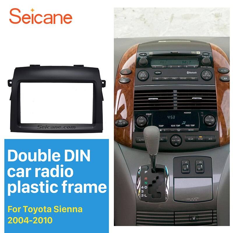 Seicane excellent 2 din bilradio fascia för 2004 toyota sienna dash cd -ram panel dvd -spelare bil föredragen montering kit