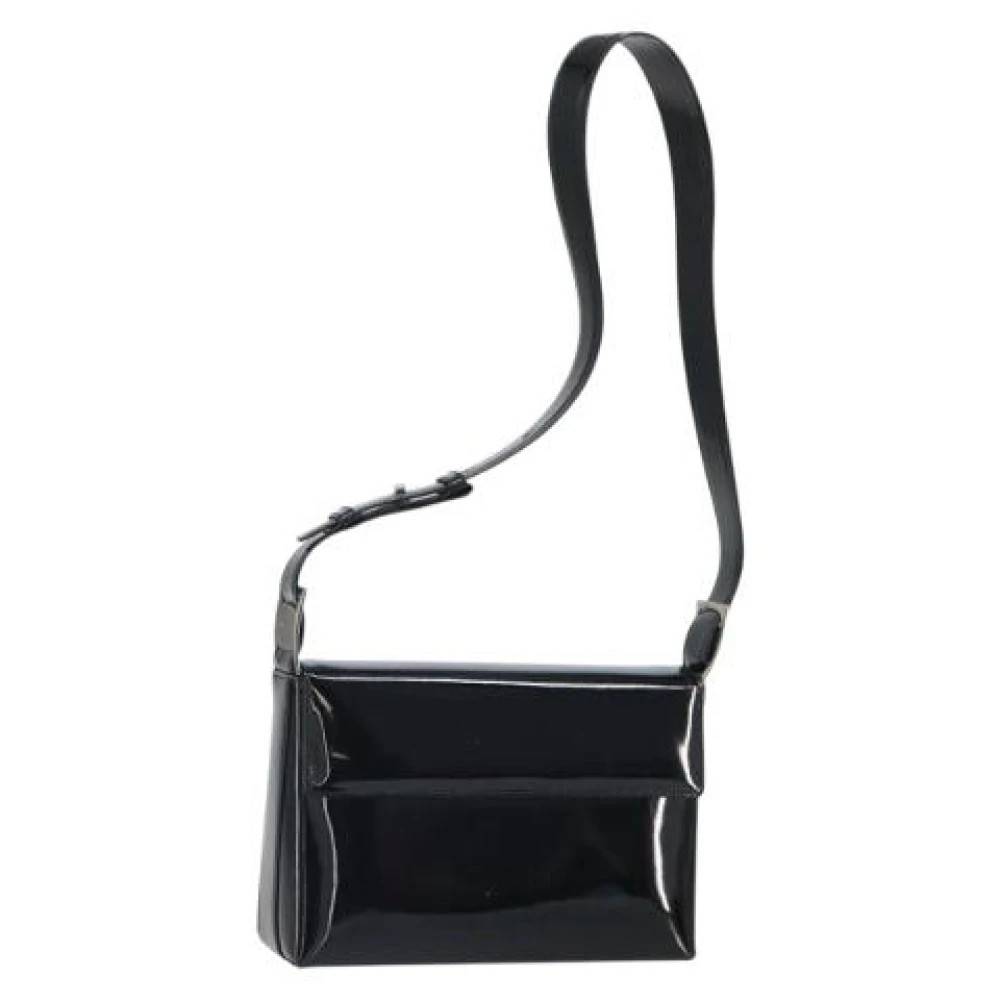Salvatore Ferragamo Pre-owned Pre-owned Læder Skuldertaske - Vintage - Dame - Sort - ONE SIZE - Uld