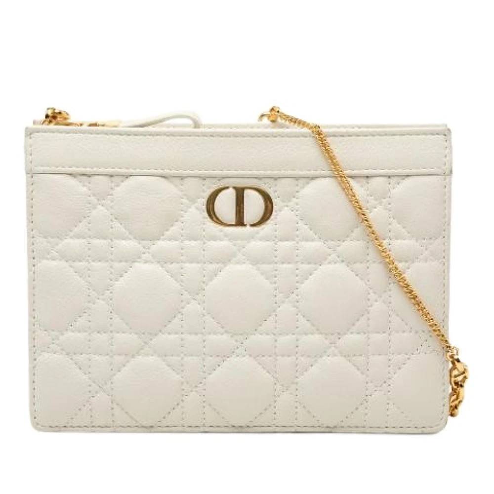 Dior Vintage Pre-owned Vintage Crossbody Bag - Vintage - Dame - Hvid - ONE SIZE - Uld
