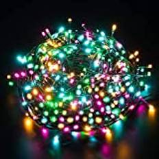 Eleganta julstränglampor 50m / 500 LED-transformator Vattentät IP44 8 lägen - Flerfärgade strålkastare för festfestival Julfödelsedagsfest Bröllopsträdgårdsterrass (50M 500LED)