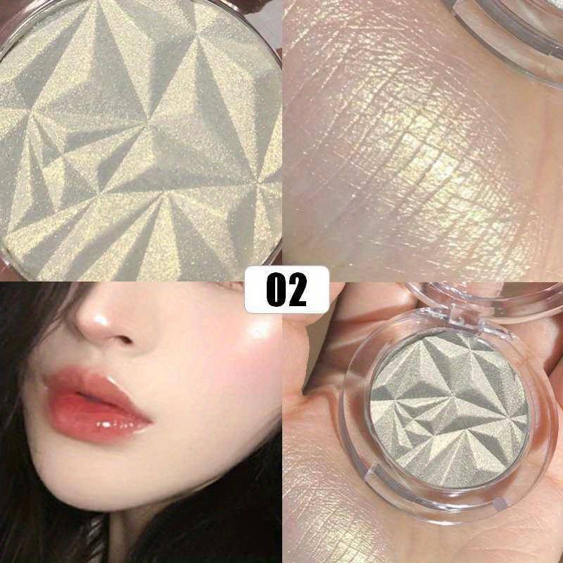 2 färger Diamond Highlighter Powder Palette Glitter Face Contour Ljusare Makeup Shimmer Ultra-koncentrerad Illuminate Cosmetic