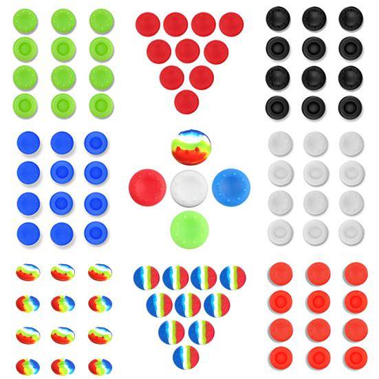 10 st Silikon Thumbstick för Xbox One Kåpor 360 PS4 Analog Kontroller Grepp vit