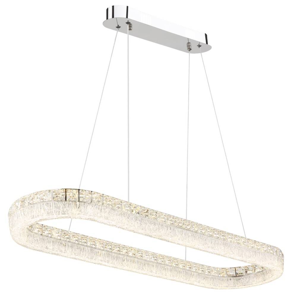 PENDELLAMPA GLOBO LAUREL LED FJÄRRKONTROLL DIMBAR 100CM KROM