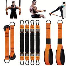 TEMU Home Fitness Equipment. Resistance Bands For Push-down And Other Exercises To Shape Your Triceps, Lat, , Back, Abs, Shoulders, Exercise Band Setup Handles, Door Anchors