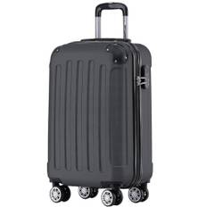 TRVLMORE Handgepäck Koffer 55x40x20cm - Koffer & Trolleys, Reisekoffer mit Rollen, Handgepäck Trolley 55x40x20, Hartschalenkoffer Klein, Koffer Handgepäck 55x40x20 Leicht, Trolley Handgepäck, Schwarz