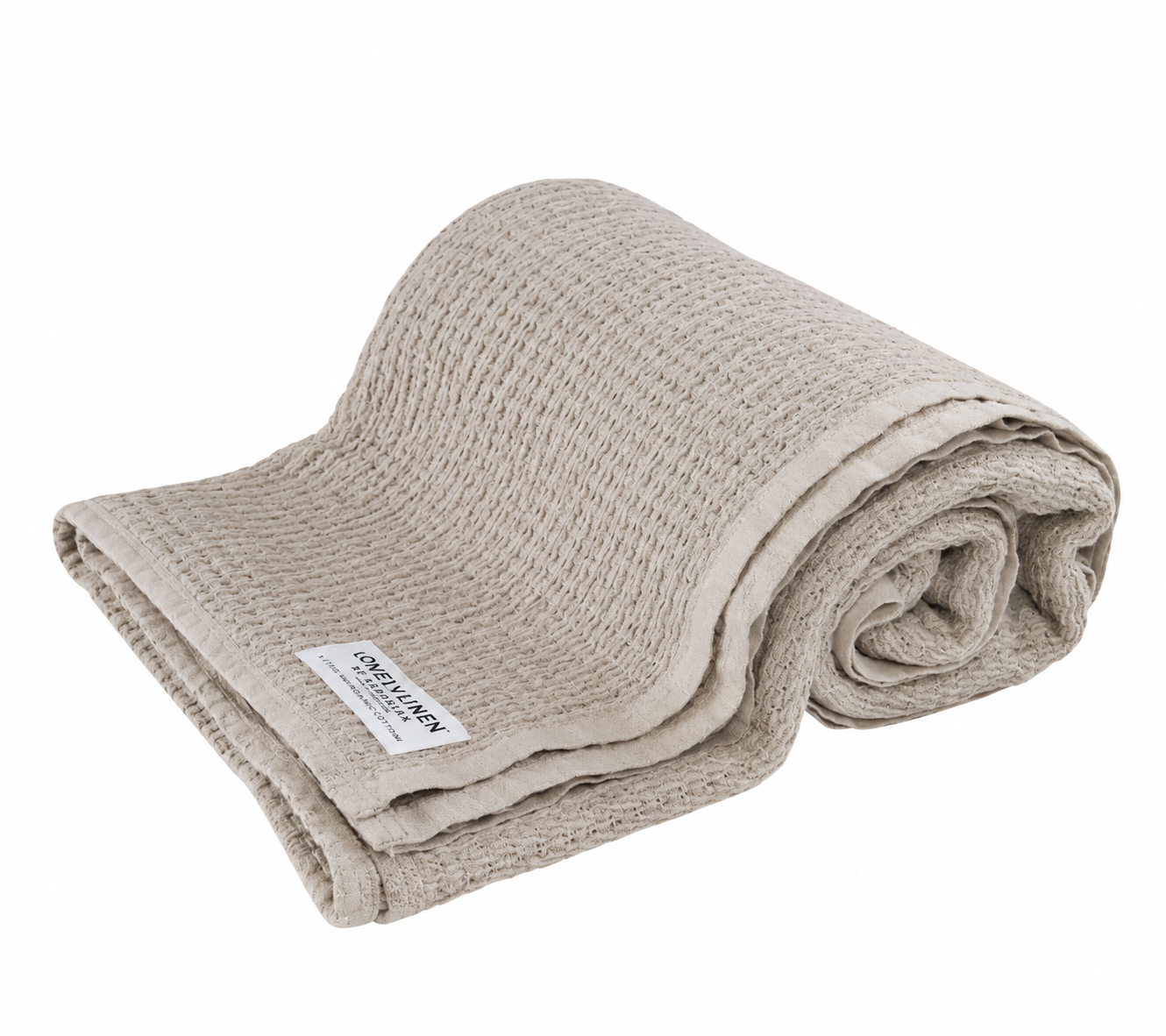 Lovely Linen Sengetæppe - Beige