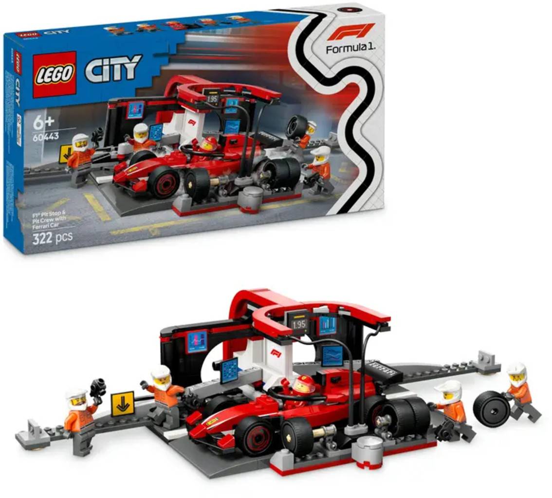 LEGO City - 60443 F1® Depåstopp med Depåpersonal & Ferrari-förare