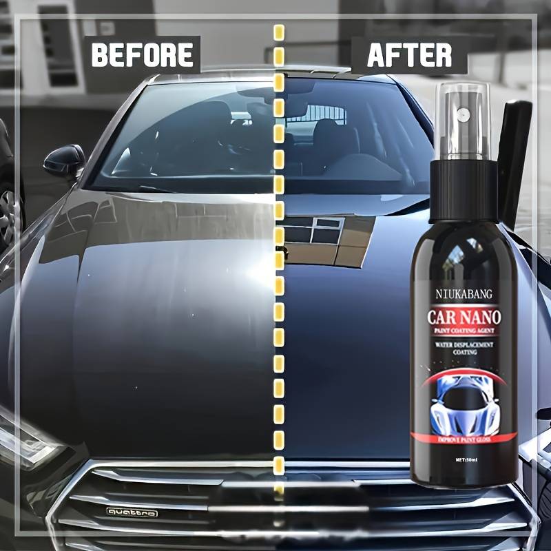 TEMU Nano Ceramic Coating Spray - Automotive Paint Protection And Hydrophobic Glass Coating Water Repellent