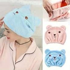 1pc Cartoon Teddy Bear Dry Hair Cap Absorbs Water And Thickens Hair For Adults. Quick Drying Bag, Headscarf, Shower Cap, Dry Hair, Shampoo Towel