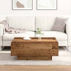 vidaXL Sofabord Gammelt træ 80 x 80 x 31 cm Konstrueret træ